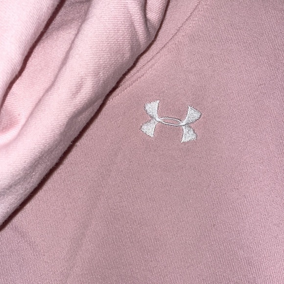 •UNDER ARMOUR•LIGHT PINK FUNNEL NECK HOODIE SWEATSHIRT SIZE XL EUC - Picture 5 of 8